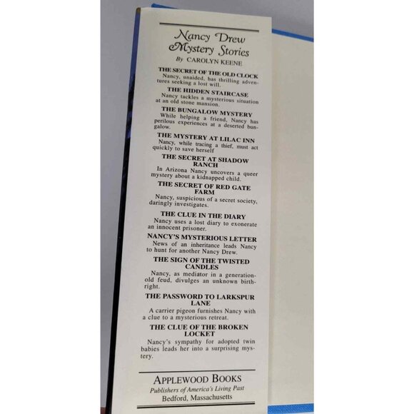 Nancy Drew Mystery Secret Of Red Gate Farm Original Text Hardcover Applewood - Picture 11 of 12